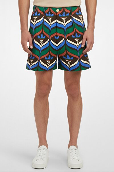 Gucci x Adidas Originals Men Allover Print Basic Shorts, Multicolor
