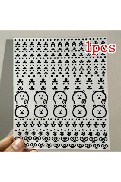 Choice1 ملصق كوب ماء جديد رائج على شكل دب مضحك (ZCX-000-1pcs) - 1/3/6 قطع - م...