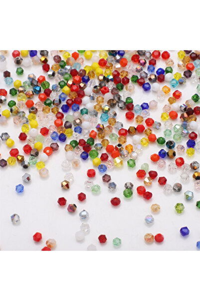 Choice18 2mm 500pcs 10 HunSe 500 Pcs/Lot 2mm 3mm Faceted Crystal Glass Bicone...