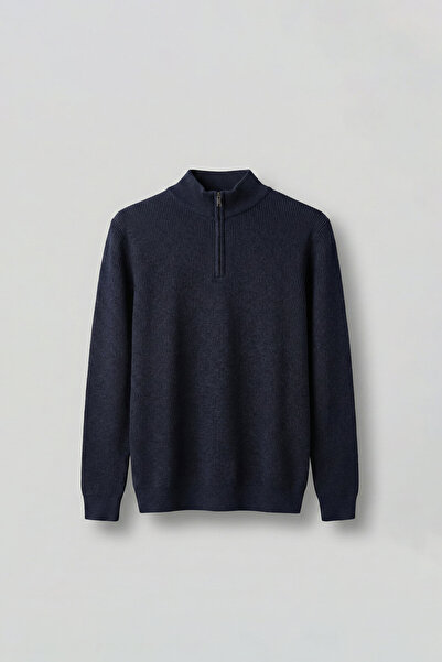 ablukaonline Pulover pentru bărbați, cu fermoar, din țesătură premium, croial...