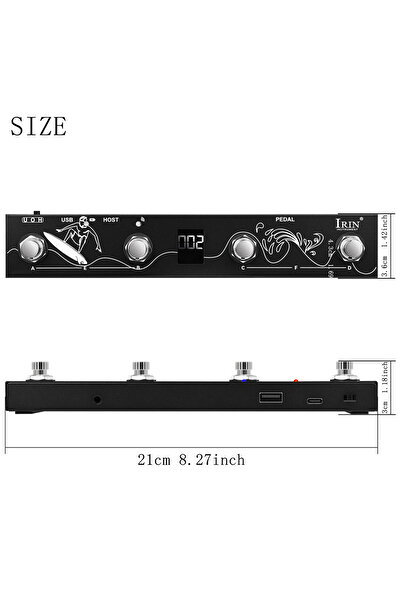 Choice black IRIN Chocolate Plus Wireless 4 Buttons Foot Switch M-VAVE Suppor...