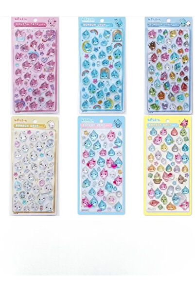 Choice4 ٦ قطع عشوائية، ليست أصلية، ملصقات كريستالية ثلاثية الأبعاد على شكل قط...