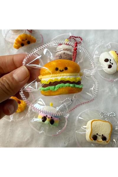 Choice6 لعبة ضغط على شكل خبز محمص كرتوني لطيف من السيليكون لتخفيف التوتر، لعب...