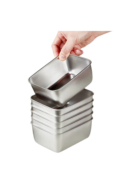 Choice 6PCS 6-Piece Stainless Steel Food Storage Containers Set With Lids - L...