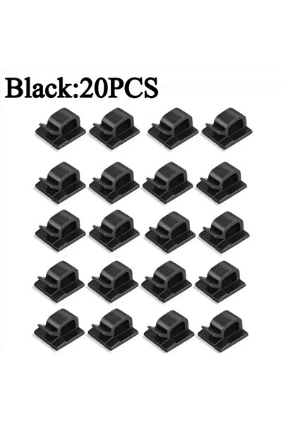 Choice4 30 Pcs black Car Cable Clamp Accessories Guiding Line Self-adhesive L...
