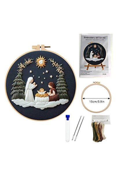 Choice CX-291 Jesus Birth Christmas Embroidery Kit with EN Instructions,Threa...