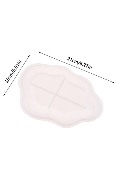 Choice Transparent New Irregular Cloud Shape Tray Silicone Resin Mold Concret...