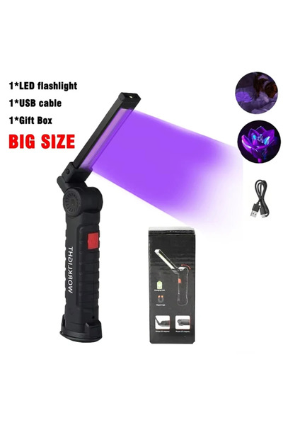 Choice مصباح يدوي كبير يعمل بالأشعة فوق البنفسجية بتقنية LED بطول موجي 395 نا...