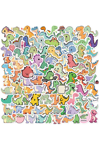 Choice 100 ملصق صغير لرسوم متحركة لديناصورات قصيرة الأرجل، مناسبة للجيتار، وا...