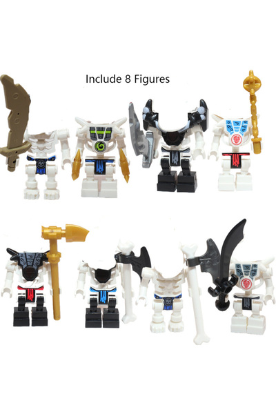 Choice ثمانية هياكل عظمية بدون صندوق، مجسمات نينجا، مكعبات بناء، جيش الهياكل ...