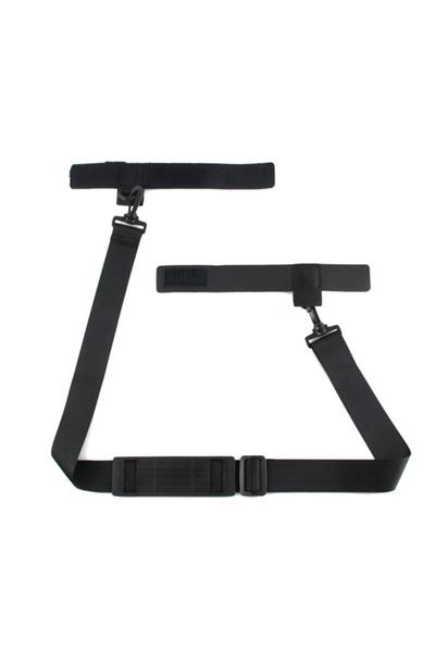 Choice حزام كتف خلفي لقصبة صيد لويا، أسود، حزام ربط قصبة الصيد، طول قابل للتعديل