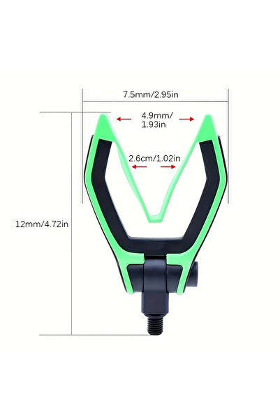 Choice Green 1pc YOTO Carp Fishing Angle Adjustable Rod Rest Head | Green ABS...