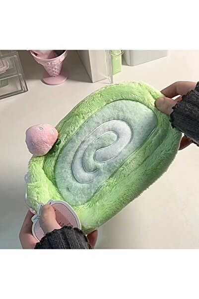 Choice 1pc Swiss Roll Cake Plush Pencil Case, Large Capacity Creative Cute Pe...