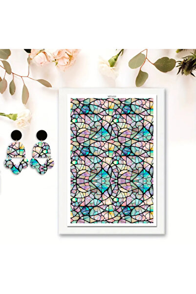 Choice 4 Retro Shadow Texture Polymer Clay Transfer Paper Water Soluble Dispo...