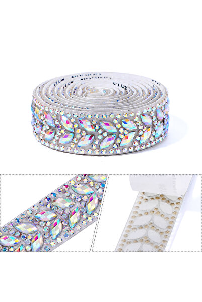 Choice3 1Yard-90cm 15mm-AB Ducrystal 1Yard Crystal Motif self-adhesive Rhines...