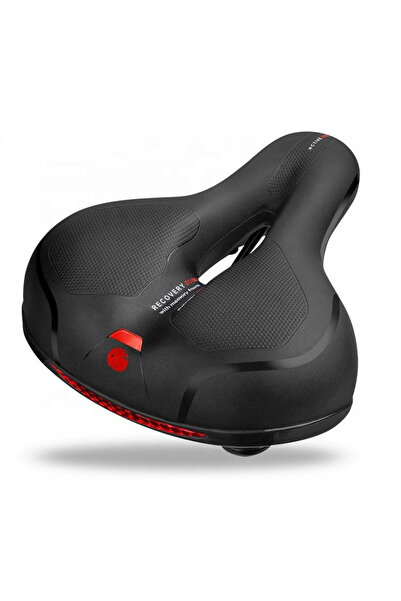 Choice سرج دراجة جبلية أحمر كبير جدًا، سميك، مصنوع من إسفنج ميموري فوم ماص لل...