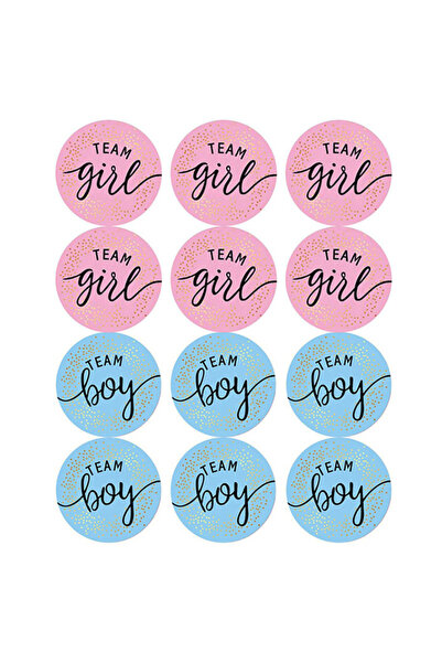 Choice نمط آخر B، 60 قطعة، ملصقات ذهبية باللونين الوردي والأزرق لإغلاق علبة ه...