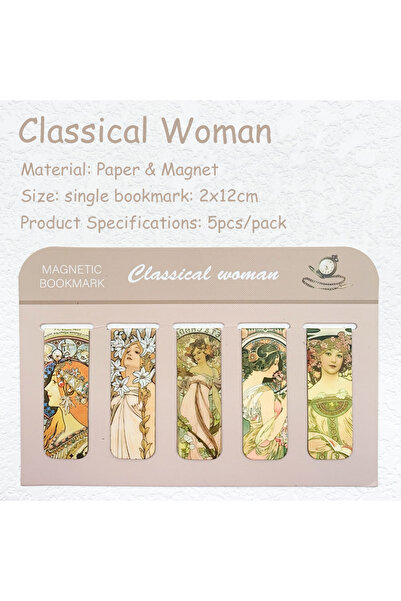 Choice 5pcs 5pcs Classical Woman Magnetic Bookmarks School Stationery Supplie...