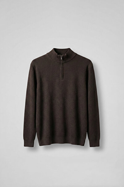 ablukaonline Pulover pentru bărbați, cu fermoar, din țesătură premium, croial...