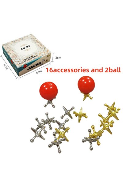 Choice مجموعة ألعاب عيد الميلاد من الذهب والفضة، تتضمن لعبة جاكس المعدنية وكر...