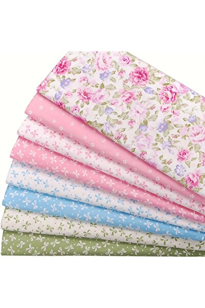 Choice 25x25cm MULTI 8pcs cute and soft floral pattern fat quarter pure cotto...