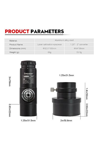 Choice مُجمِّع ليزر أسود من داتيسون، مناسب لتلسكوبات نيوتن/شميدت-كاسجرين، ليز...