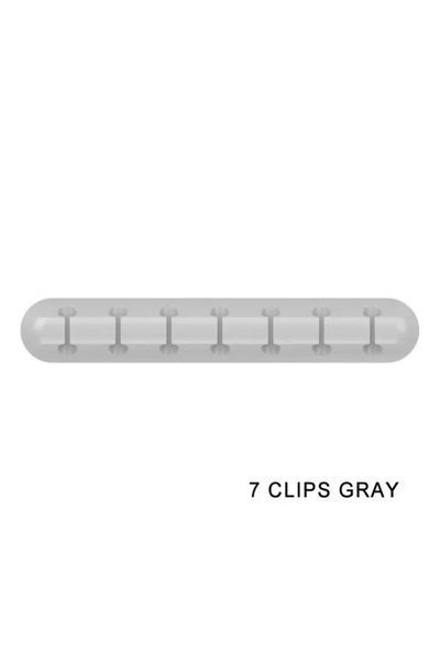 Choice9 7 Clips Grey Silicone USB Cable Organizer USB Charging Cable Winder D...