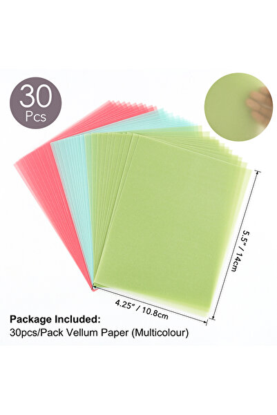 Choice TT810 30 قطعة من ورق البرشمان الملون الناعم غير اللامع المقاوم للحرارة...