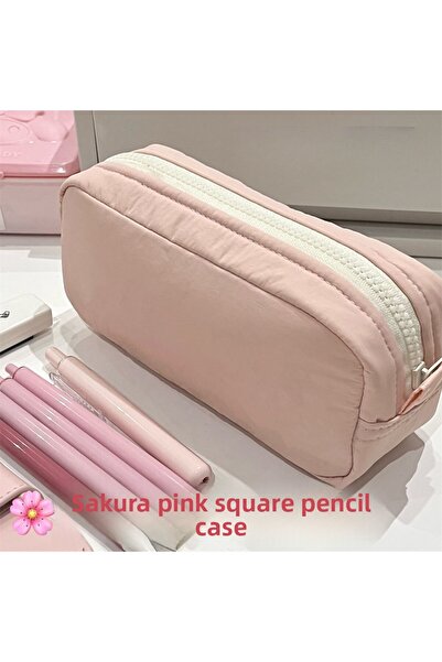 Choice B-1pcs Simple Solid Color Small Square Pencil Case Collection Ins Smal...