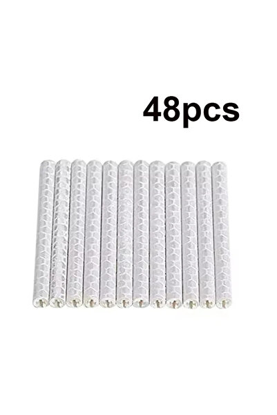 Choice white 48pcs 12/24/48pcs Bicycle Wheel Spoke Reflective Stickers 7.5cm ...