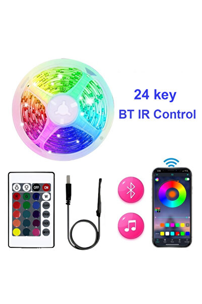 Choice 1m 24keys BT IR Control RGB LED Strip Light SMD 5050 USB Remote&APP Co...