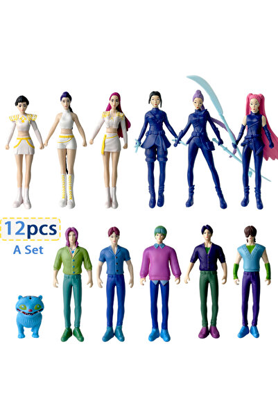 Choice A-12PCS 2025 Kpop Demon Hunters تمثال أنيمي ألعاب ليندوس PVC مفصلات مت...