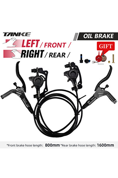 Choice طقم فرامل قرصية هيدروليكية للدراجات الجبلية من تانكي، أسود اللون، مزود...