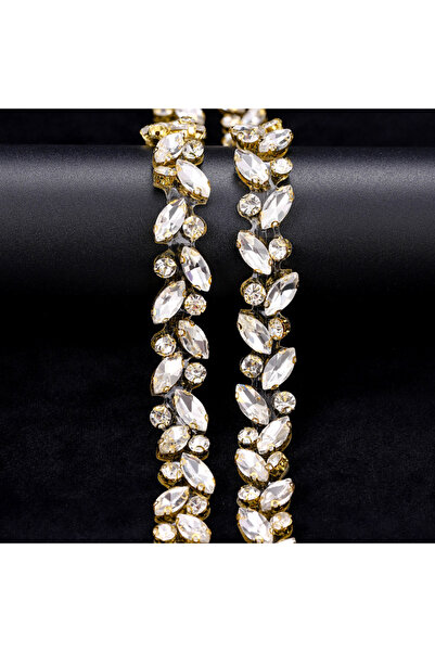 Choice4 1Yard-90cm GoldClear 15mm DUCRYSTAL 1Yard/90CM Gold Base Glass Rhines...