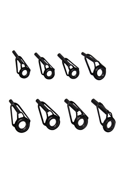 Choice Black 8pcs Fishing Rod Guide Tip Repair Kit Set 8/80Pcs Rod Building G...