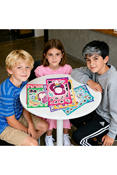 Choice 3cm 16 Sheets 8/16/24 Sheets Funny Cartoon Make A Face Puzzle Stickers...