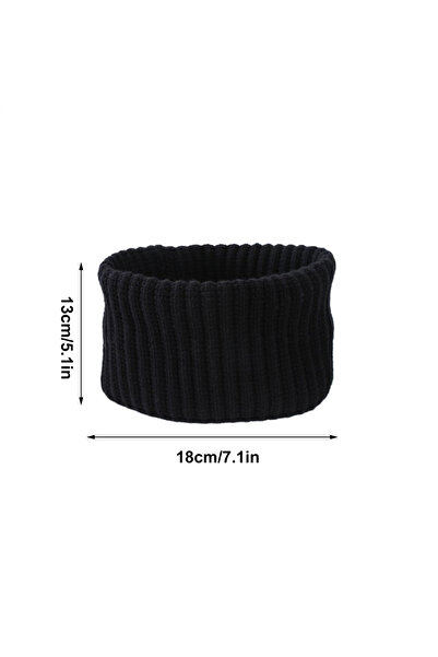 Choice Black Neck Warmer Knitted Neck Scarf Warm Windproof Cervical Collar Th...