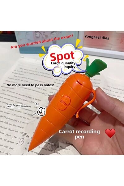 Choice قلم تسجيل جديد لعام 2026، قلم تسجيل على شكل جزرة، قلم تسجيل على شكل أر...