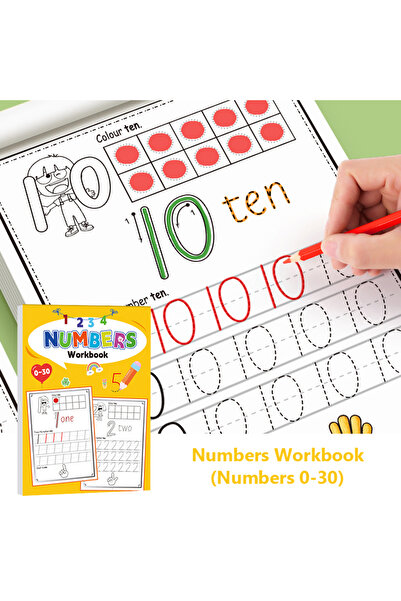 Choice كتاب تمارين الأرقام، كتاب تدريب على الخط العربي، 32 صفحة، لتعليم كتابة...