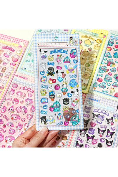 Choice6 1Pcs-4 1/8Pcs 3D Sanrio Stickers Sanrio Kuromi Phacco Hellokitty My M...
