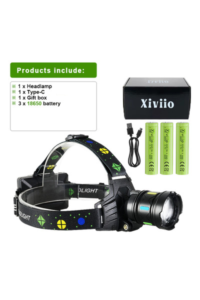 choice2 with battery-BOX 980000000LM High Power LED Headlamp Head Flashlight ...