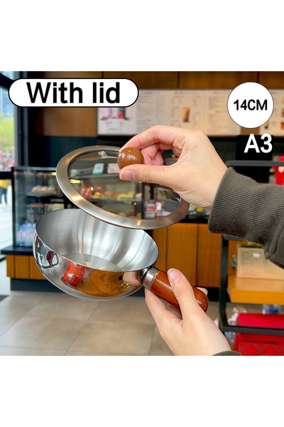 Choice A3 1Pieces Stainless Steel Noodle Pot For One Person High-End Look Wit...