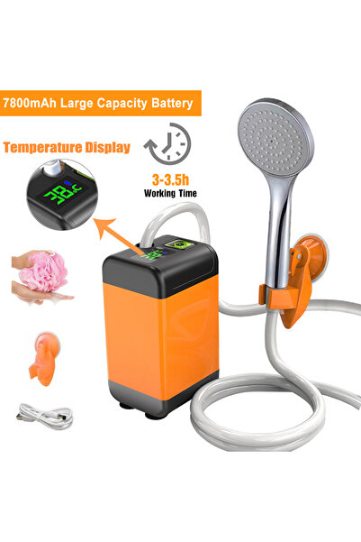 Choice دش كهربائي خارجي من النوع B بسعة 7800 مللي أمبير، مضخة دش محمولة قابلة...