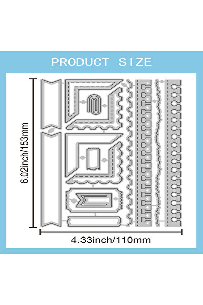 Choice AECH011-00192 1pc Decorative Photo Corner Theme Carbon Steel Cutting D...