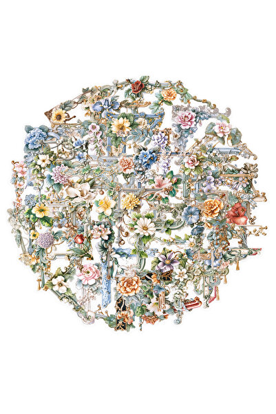 Choice 50PCS 50PCS Creative Flower Photo Frame Decoration PET Graffiti Sticke...