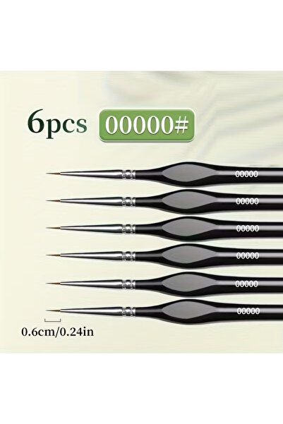 Choice1 مجموعة فرش طلاء دقيقة الرؤوس مكونة من 6 قطع (3/6/8 قطع) - شعيرات نايل...