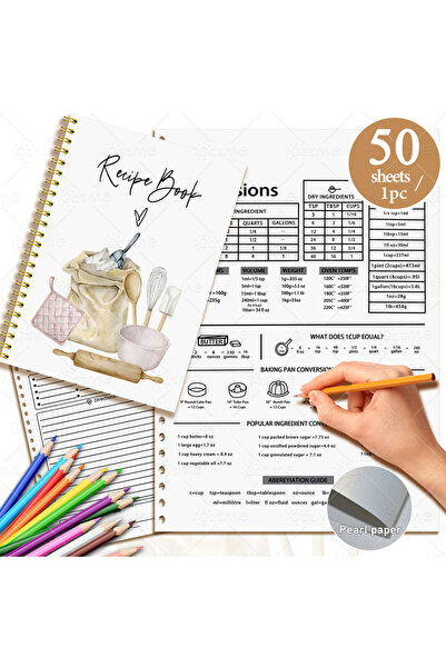 Choice A 1 Recipe Notebook A kitchen planner with cute cooking patterns and p...