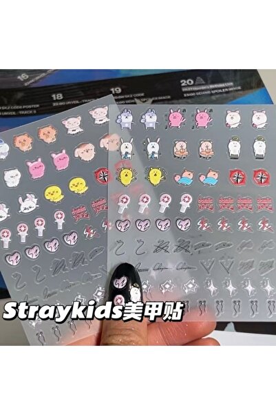 Choice skzoo skzoo In Stock Kpop Stray Kids Ins Style Nail Stickers Self-adhe...