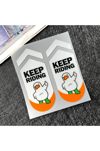 Choice a pair Pack of 2 Keep Riding Electric Bike Frame Reflective Stickers -...