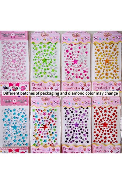 Choice مجموعة من 8 ملصقات مكياج وجه صغيرة الحجم مزينة بالنجوم، ملصقات إكسسوار...